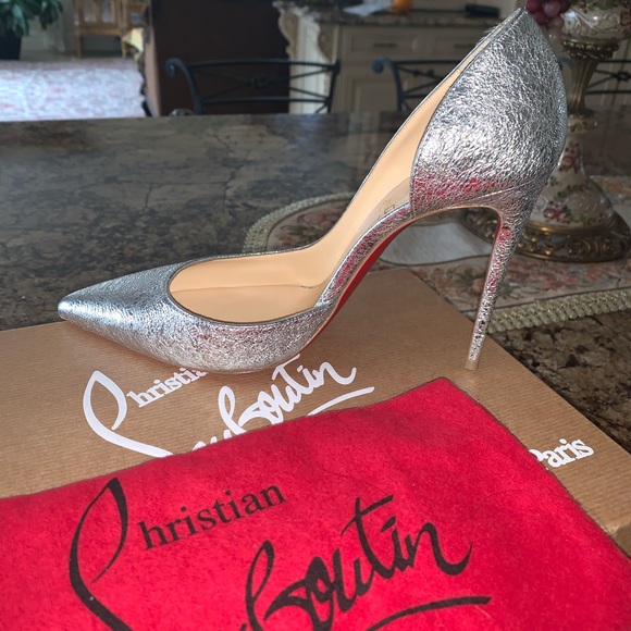 Christian Louboutin Shoes - Silver Christian Louboutin ‘Iriza 100mm’ SIZE 38